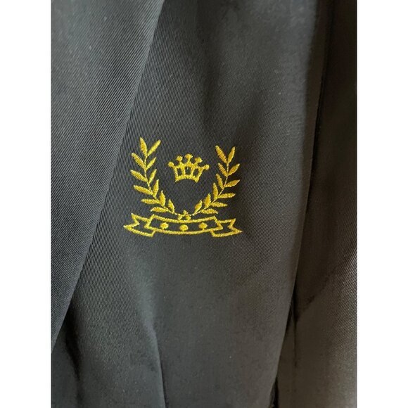 Joan Leslie Navy Gold Insignia Single Button Blazer Sz 8P - Picture 4 of 10